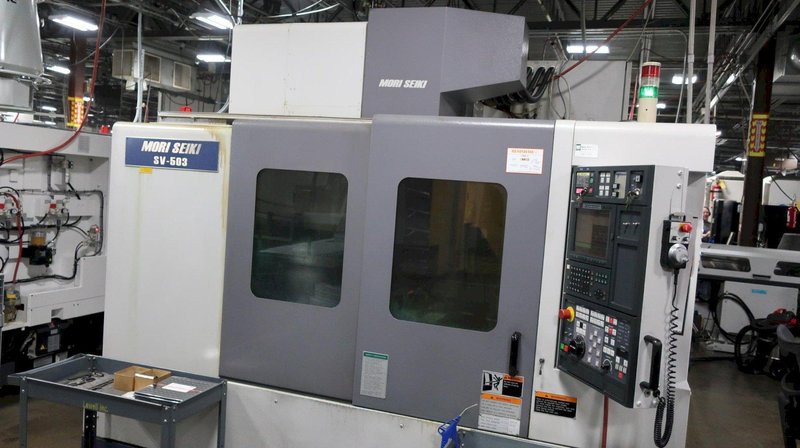 MORI SEIKI SV-503/40 Vertical Machining Center, Year 2001 With Tsudakoma 4th axis Rotary table, (Well Maintained)