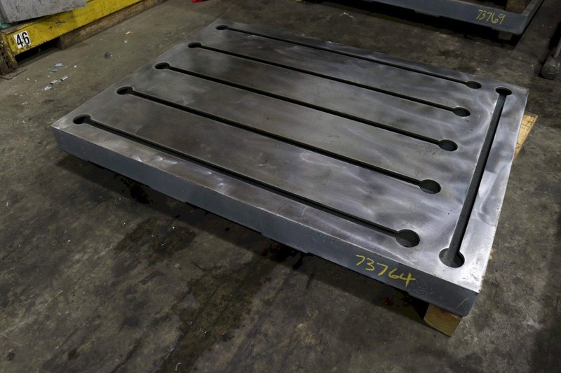 43-1/2&quot; X 59&quot; X 4&quot; T SLOTTED STEEL LAYOUT PLATE: STOCK #73774