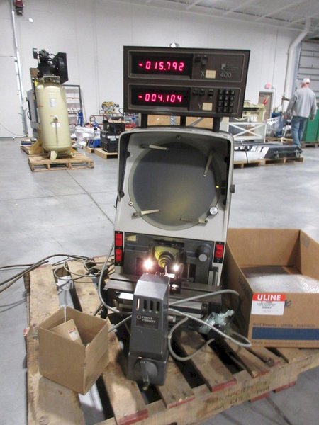 Finite 12" Optical Comparator Model 29 - QMS 2-Axis DRO- Auction Item