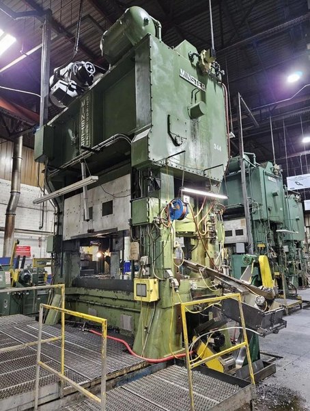 600-ton Minster Hevi-stamper Press Model E2-600-96-42 Straight Side Mechanical Stamping Press For Sale, Under Power!