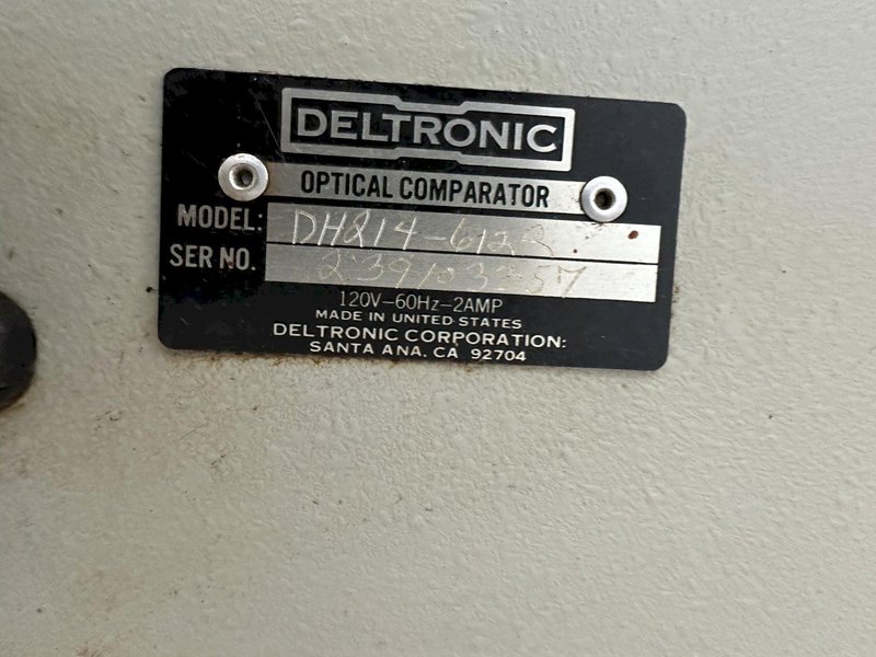 DELTRONIC DH214-612R OPTICAL COMPARATOR. STOCK # 0524323