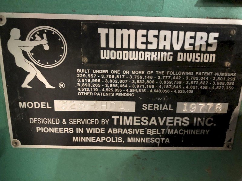 24&quot; TIMESAVER MODEL #325-1HDA 75 HP SINGLE HEAD HEAVY DUTY BELT GRINDER/SANDER: STOCK #16299