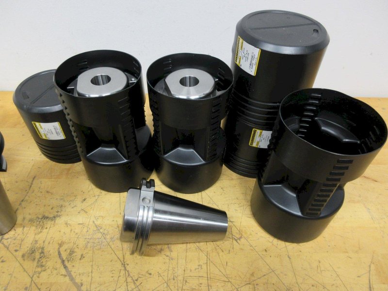 Guhring CAT50 Tool Holders 25.05mm = .986" End Mill Type, (3pcs), And (1) Komet CAT50 1.25" End Mill w/ Bore Chamfer Inserts ***New In Packages***- Auction Item