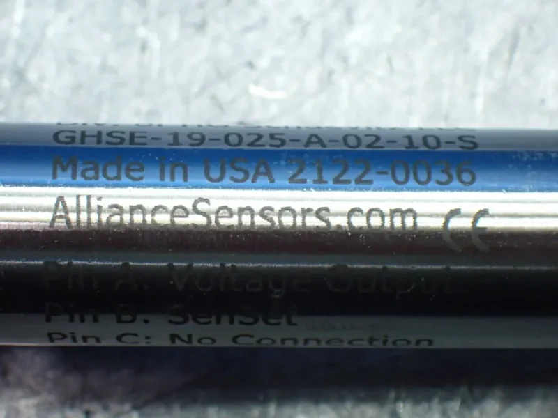 ALLIANCE SENSORS GROUP 2 LINEAR VARIABLE INDUCTIVE TRANSDUCER POSITION SENSORS  -  GHSE-19-025-A-02-10-S