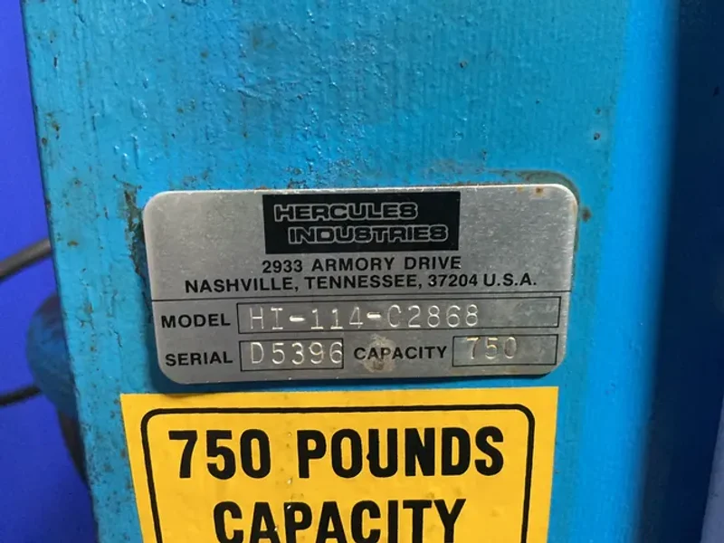 HERCULES INDUSTRIES 750 LBS LOW LEVEL HYDRAULIC DUMPER  -  HI-114-C1868