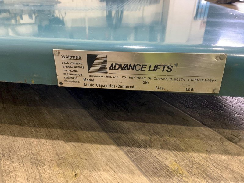 2000 LB ADVANCE LIFTS NON POWERED ROTARY TABLE: STOCK #80701