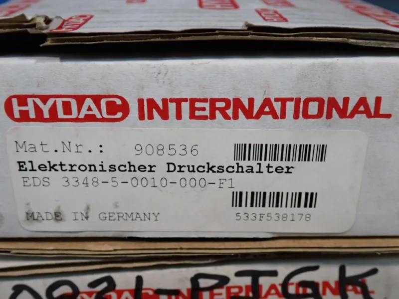 HYDAC ELECTRONIC PRESSURE SWITCHES  -  EDS 3348-5-0010-020-F1