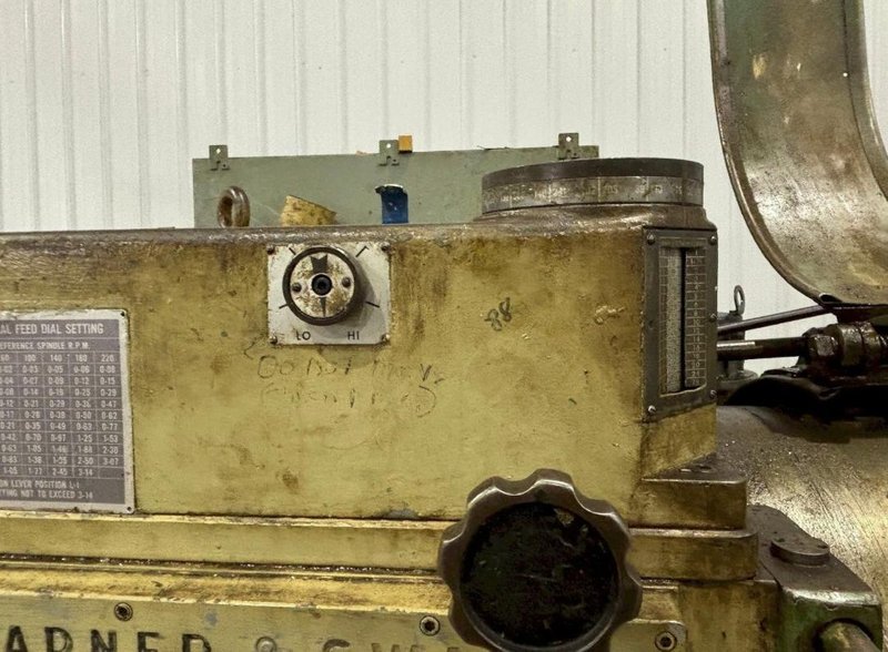 12.5" HOLLOW SPINDLE WARNER &amp; SWASEY MODEL 4A (M–3580) SQUARE HEAD TURRET LATHE. STOCK # 1107725