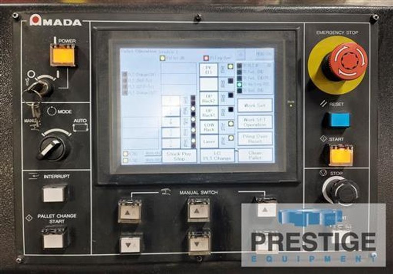 Amada LCG3015AJ 4KW Fiber Laser with ASFH Compact Load Unload &amp; Tower Storage System