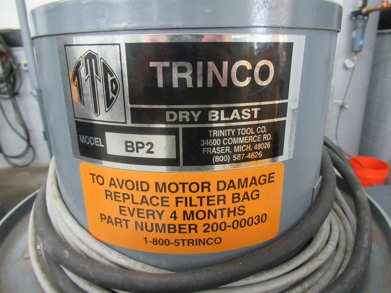 Trinco Dry-Blast Cabinet with BP2 Reclaim Unit