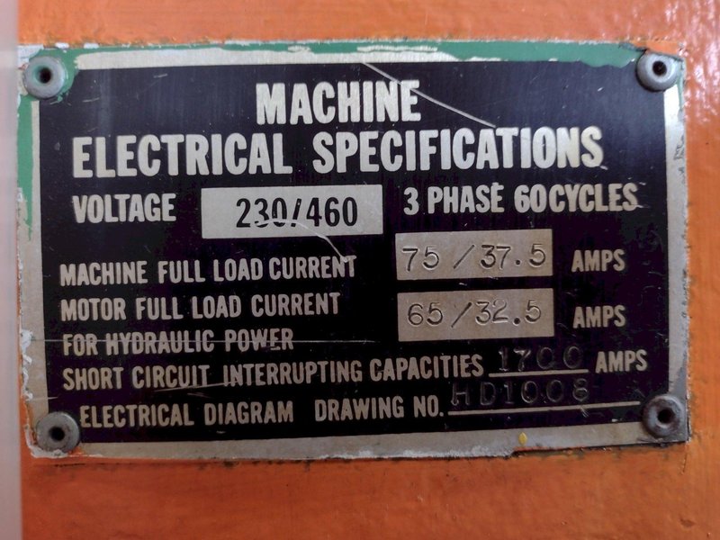 10' x 1/4" HTC MODEL 250-10A HYDRAULIC SHEAR: STOCK #19778