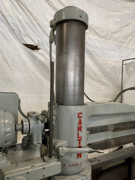4&#039; X 11&quot; CARLTON 1A RADIAL ARM DRILL. STOCK # 0850023.