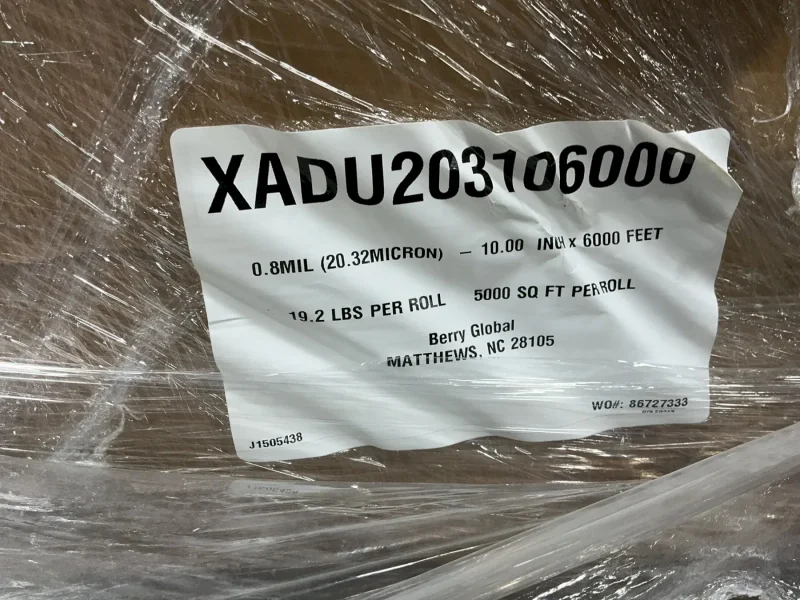 BERRY GLOBAL 10” X 6000’ PACKING FILM  -  XADU203106000