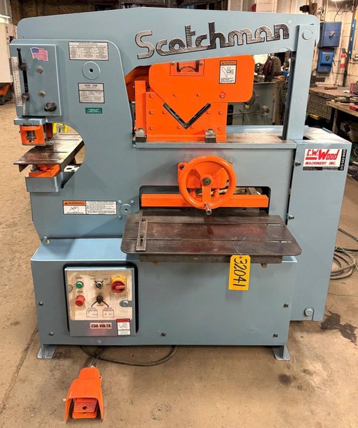 65 Ton Scotchman Hydraulic Ironworker 6509, 24" Bar Shear, Angle Shear, Punch, 5 HP, Reconditioned