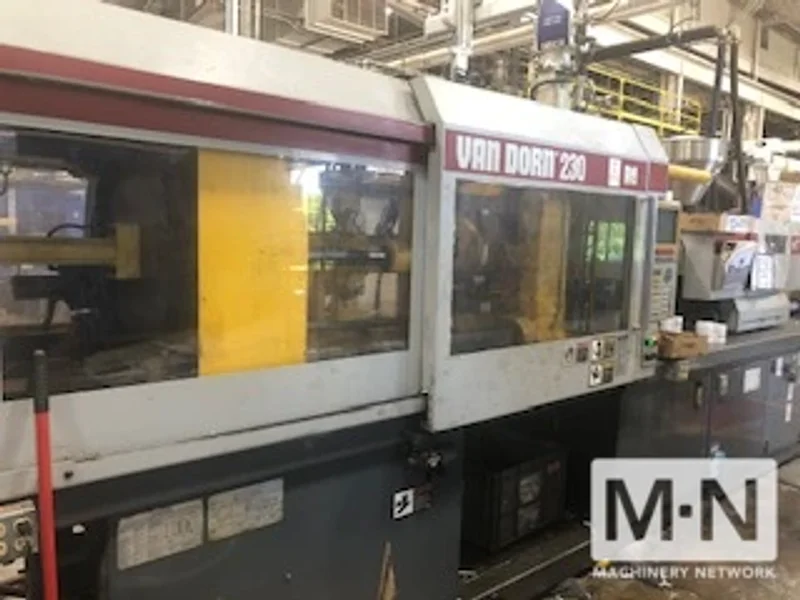 230 TON 20 OZ VAN DORN MODEL 230HT-1220 INJECTION MODLING MACHINE MFG 1998