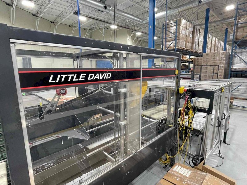 FULLY AUTOMATIC CF‑50T ERECTOR + HIGH‑SPEED LD‑16A SEALER – UP TO 20 CASES/MIN!