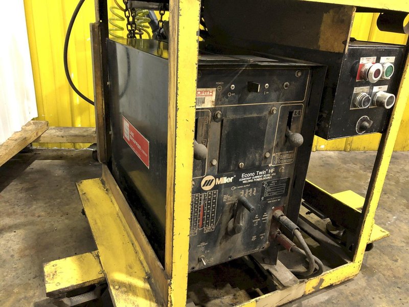 10&quot; x .080&quot; COIL JOINING TECH SHEAR BUTT END WELDER WITH MILLER ECONO TWIN HF WELDER: STOCK #19064