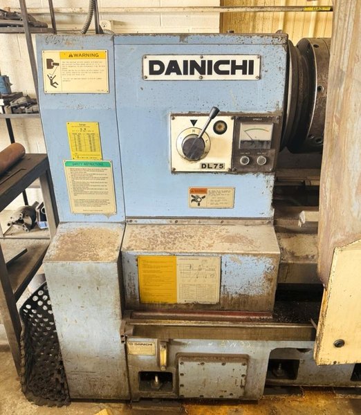 29.5" X 157" DAINICHI DL75X400 CNC FLATBED WITH FANUC CONTROL. STOCK # 0873926