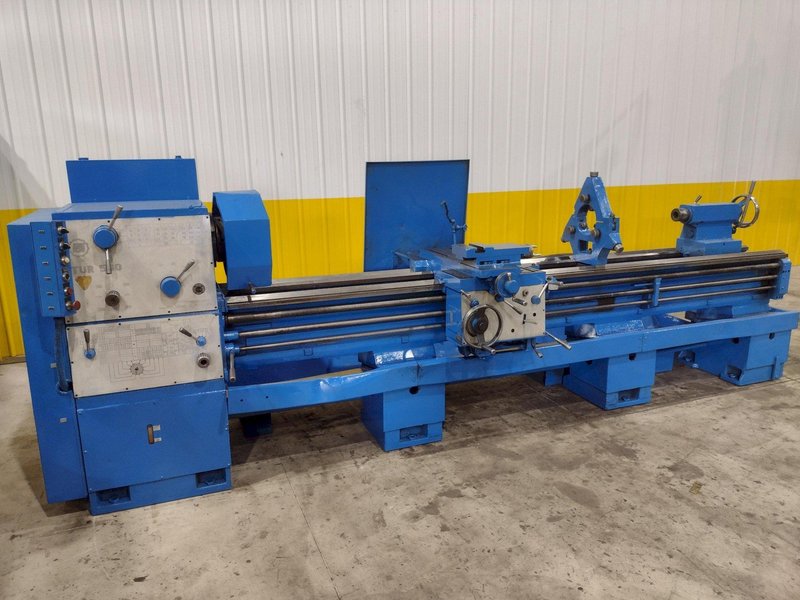 24&quot; X 132&quot; TOOLMEX MODEL #TUR-560 INDUSTRIAL ENGINE LATHE, 3.5&quot; HOLE: STOCK #21266