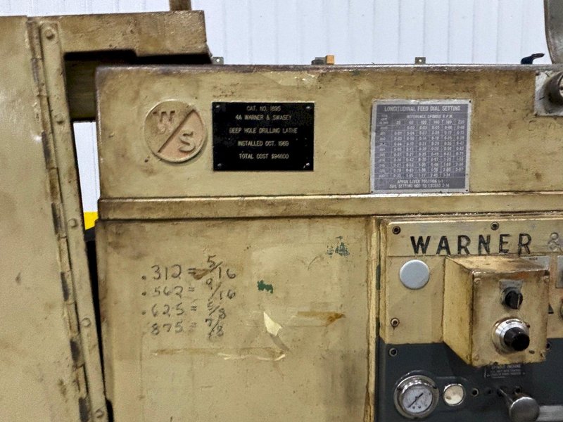 #4A WARNER &amp; SWASEY MODEL #M-3580 SQUARE HEAD 12.5&quot;
 HOLLOW SPINDLE X 144&quot; EXTENDED BED TURRET LATHE: YOBRO #24423