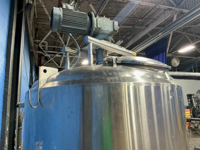 CHERRY-BURRELL CORP. APPROX. 374 GAL / 50” DIAMETER, 44” H STAINLESS STEEL PROCESSING TANK  -  3091