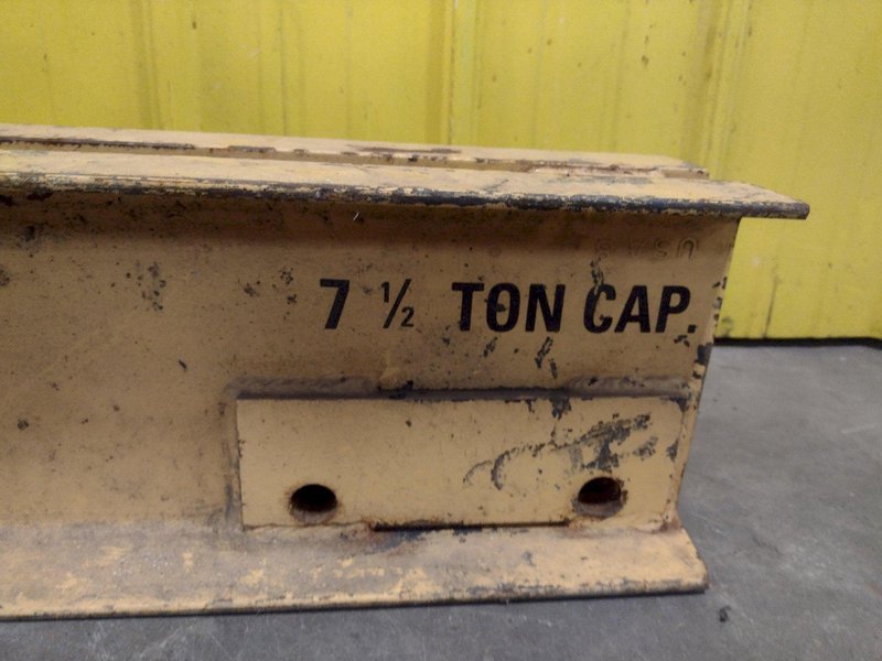15,000 LBS CALDWELL MODEL 20-7.5-4 LIFTING BEAM/SPREADER BAR. STOCK # 1264122