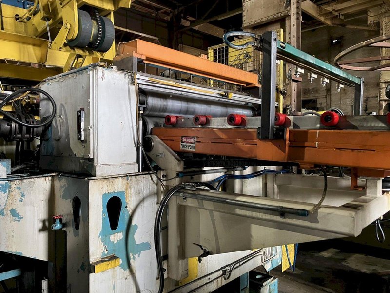 50,000 lbs x 48" x .125" Automatic Feed Co. Coil Feed Line, Uncoiler, Car, Peeler, Pinch Roll, Crop Shear, Straightener, Threading Table, Servo Feeder, Exit Chopper