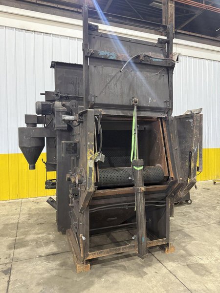 6 CU FT WHEELABRATOR MODEL #WTB-6.0 RUBBER BELT TUMBLE TYPE SHOT BLAST MACHINE: YOBRO #24278