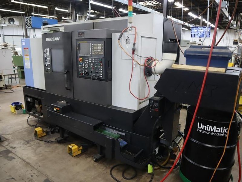 Doosan Puma 2100SY CNC Lathe, Live Milling, Y-Axis, Sub-Spindle, C-Axis Main and Sub, Chip Conveyor, Parts Catcher, Conveyor- Auction Item