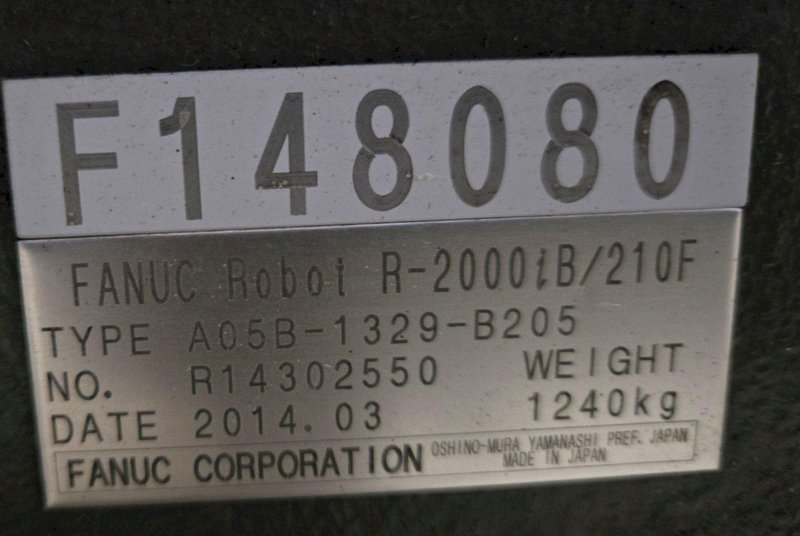 FANUC R-2000IB/210F + R30IB ROBOT ARM AND CONTROL CABINET USED