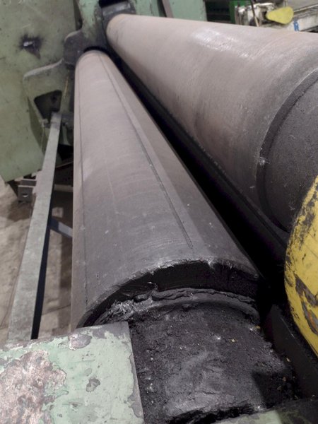 8' X 1/2" BERTSCH #9 3-ROLL INITIAL PINCH PLATE BENDING ROLL: YOBRO #25159