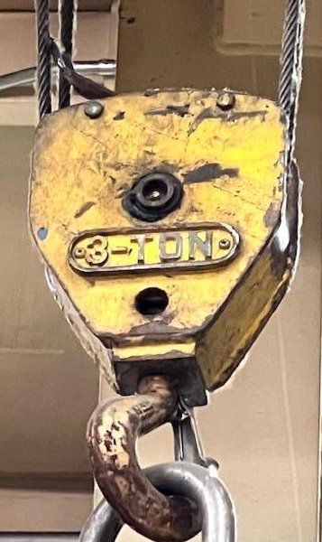 3 TON  MAYWELL &amp; MOORE ELECTRIC WIRE ROPE HOIST: STOCK #78600