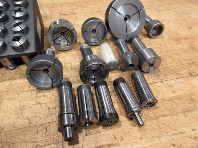 5C Collets w/ Hout Rack  &amp; 5C Step Collets- Auction Item