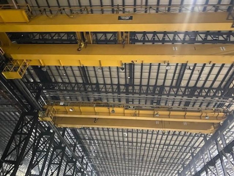 45/15 TON VIRGINIA TOP RUNNING DOUBLE GIRDER OVERHEAD BRIDGE CRANE