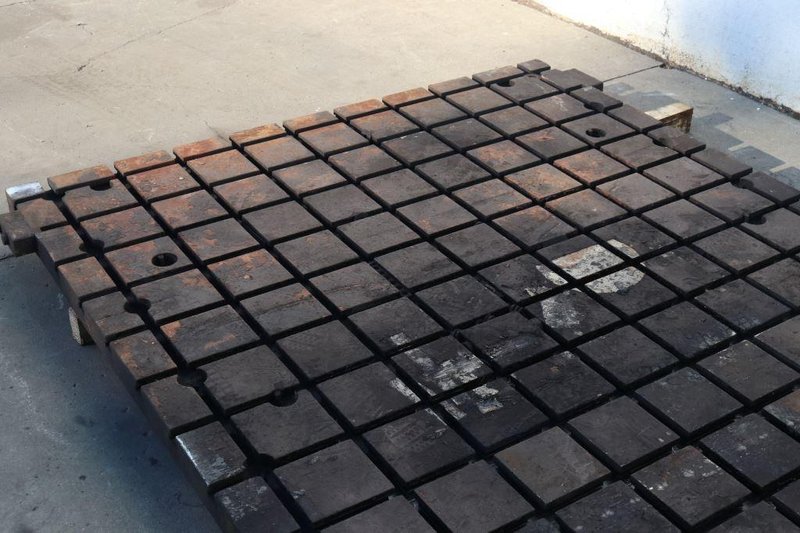 144&quot; X 72&quot; X 3&quot; SOLID STEEL T SLOTTED PLATE: STOCK #73343