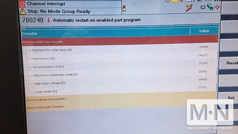 BLM Adige LT8 Laser Cutting Machine, 2010