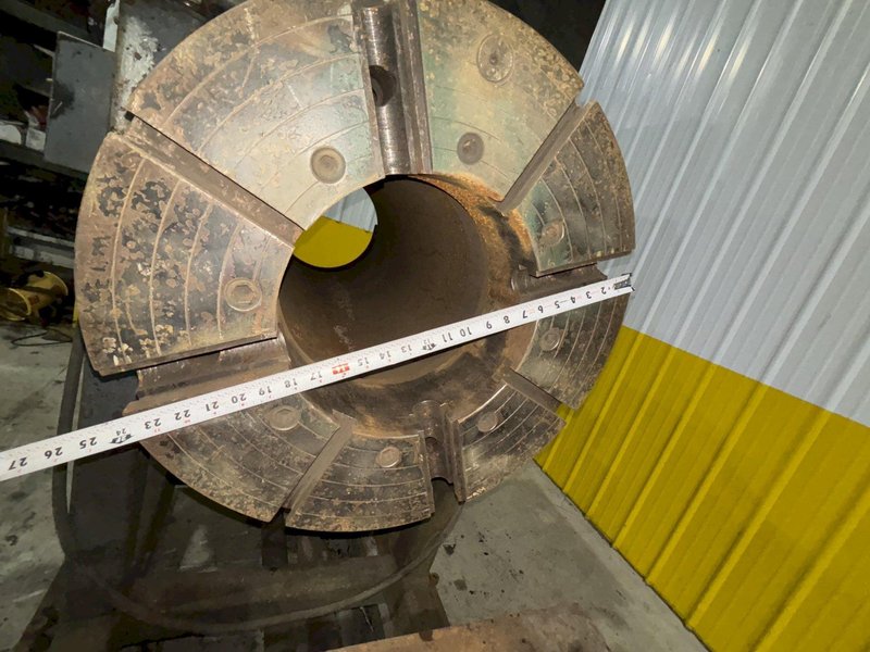 12&quot; HOLLOW SPINDLE DRILCO ROTARY PIPE WELDING POSITIONER W/ MOBILE PIPE STANDS: STOCK #21898