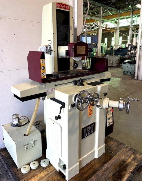 6" x 18" Kent Surface Grinder KGS618, Hand, DRO, 2 HP, Coolant, Clean