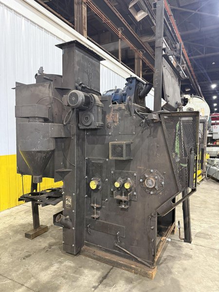 6 CU FT WHEELABRATOR MODEL #WTB-6.0 RUBBER BELT TUMBLE TYPE SHOT BLAST MACHINE: YOBRO #24278