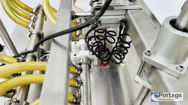 Inline Filling Systems  | Six-Headed Semi-Automatic  |  Overflow Filler