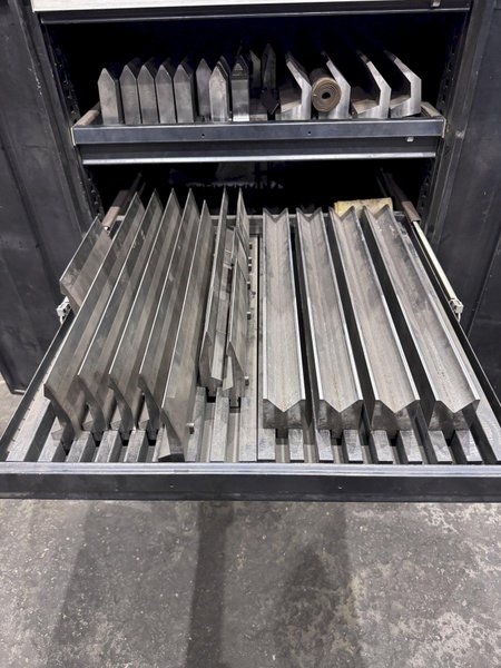 LOT OF WILA PRESS BRAKE DIES WITH CABINET: STOCK #80766