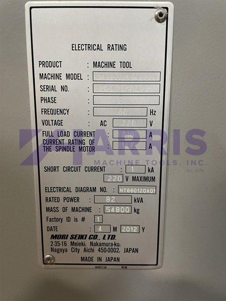 USED, MORI SEIKI NT6600 DCG/6000B CNC INTEGRATED MILL TURN CENTER WITH LIVE MILLING