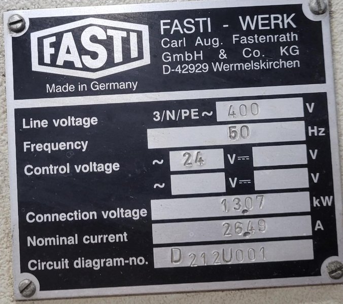 8&#039; x 1/4&quot; FASTI UNIVERSAL CNC FOLDING MACHINE MODEL 212-25-6