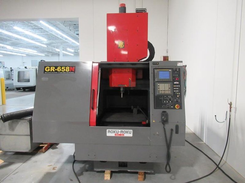 Roku-Roku GR-658N CNC Graphite Machining Center, Fanuc 16i-M, 32K RPM, HSK Taper, Dust Collector