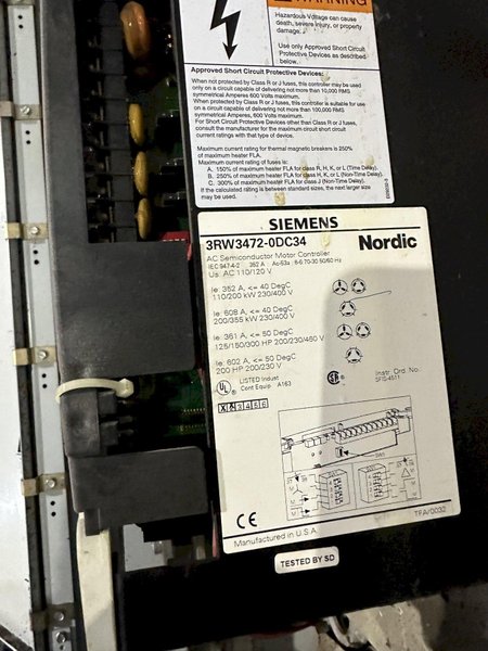 SIEMENS 3RW3472-0DC34 AC SEMICONDUCTOR MOTOR CONTROLLER. STOCK # 0101923