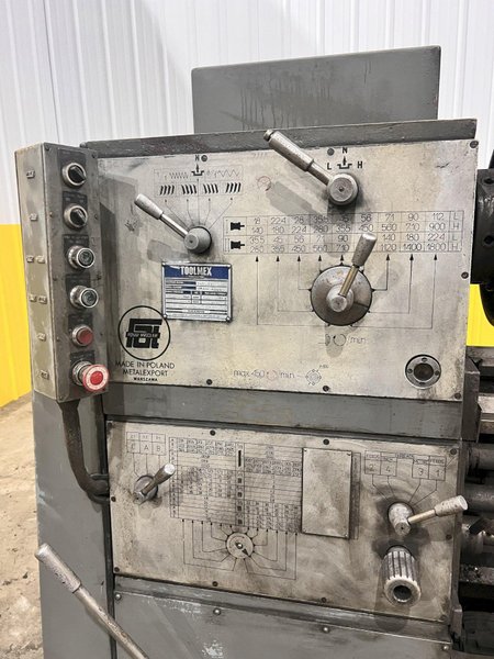 24&quot; X 120&quot; TOOLMEX PONAR MODEL #TUR-63 GAP BED ENGINE LATHE, 3.5&quot; HOLE: STOCK #22195