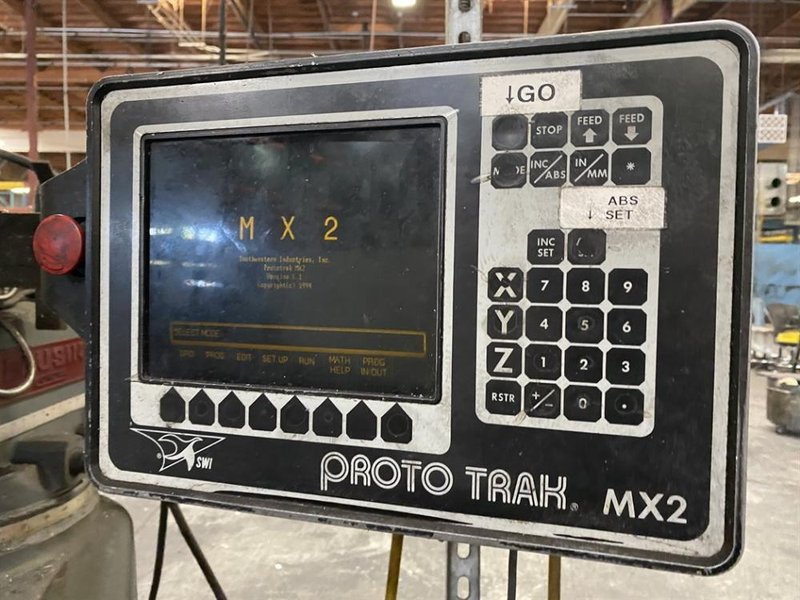 3 HP CLAUSING KONDIA MODEL FV-A PROTOTRAK MX2 CNC  VERTICAL KNEE MILL: STOCK #13022