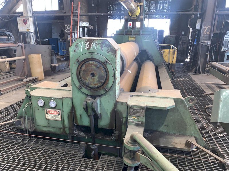 12' X 1.5" HAUSLER 4 ROLL MODEL NO. VRM12/3 HYDRAULIC PLATE BENDING ROLLS: STOCK #13390