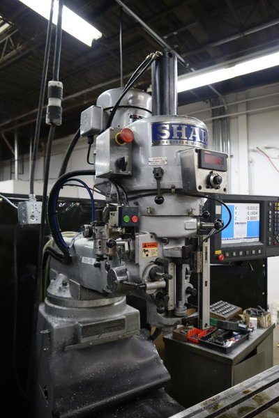 Sharp TMV-DVS Acu-Rite MillPWR 2-Axis CNC Vertical Knee Mill, Power Quill Feed, Power Drawbar- Auction Item