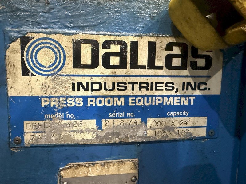 24” X .090” DALLAS MODEL #DRFES-424 MOTORIZED COIL STRAIGHTENER: YOBRO #24881